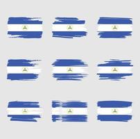 nicaragua vlag penseelstreken geschilderd vector