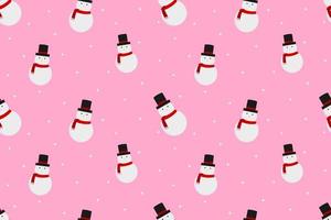 kawaii sneeuwpop naadloos patroon roze ontwerp vector