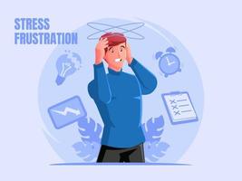 gefrustreerde stress illustratie vector