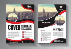 flyer zakelijke sjabloon voor brochure en jaarverslag met modern idee vector