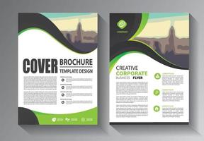 flyer zakelijke sjabloon voor brochure en jaarverslag met modern idee vector