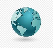 aarde wereldbol icoon op witte achtergrond. vector illustratie