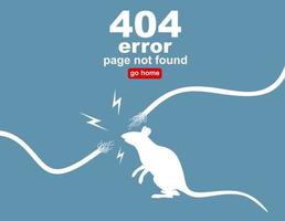 404 verbindingsfout. abstracte achtergrond met draad stekker en stopcontact. sorry, pagina niet gevonden. vector