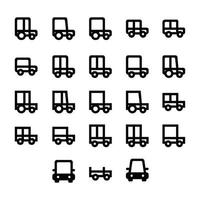 auto pictogrammenset in lineaire stijl. vervoer vectorillustratie vector