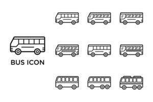 bus pictogram vector ontwerpsjabloon in wit