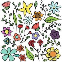 patroon met bloemen. bloemen background.colored bloemen geïsoleerd op een witte achtergrond vector