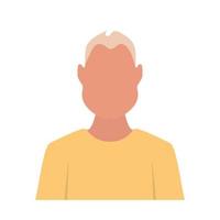 blonde jongen in een geel t-shirt. blonde man avatar. vector. vector