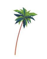 palmboom vector eiland kokosnoot cartoon icoon. palmboom eiland woestijn geïsoleerde tropische icon
