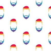 naadloos patroon. mannelijke gezichtscontour met lgbt-kleuren. logo man met een baard voor lgbt-thema's. vector. vector