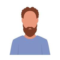 roodharige man met een baard. avatar van een Europese roodharige man. vector. vector