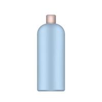 blauwe plastic fles met een roze dop. realistische fles. goed voor shampoo of douchegel. geïsoleerd. vector. vector