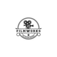 logo voor filmproductie of filmmaken vector