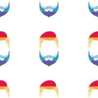 naadloos patroon. mannelijke gezichtscontour met lgbt-kleuren. logo man met een baard voor lgbt-thema's. vector. vector