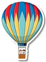 hete luchtballon cartoon sticker vector