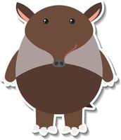 schattige miereneter dieren cartoon sticker vector