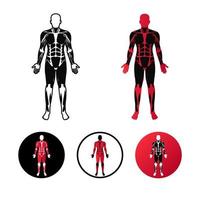 abstracte menselijk lichaam pictogram illustratie vector