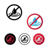 abstracte geen water pictogram illustratie vector