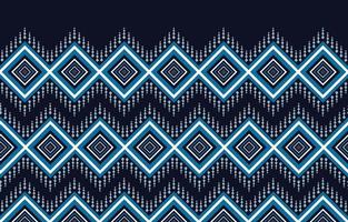 Tribal patroon marineblauw en wit traditionele textiel abstracte etnische geometrische patroon ontwerpen voor achtergrond of behang, tapijten, batik vectorillustratie vector