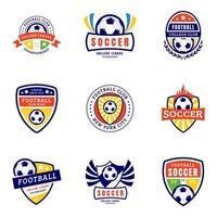 voetbal badges concepten vector