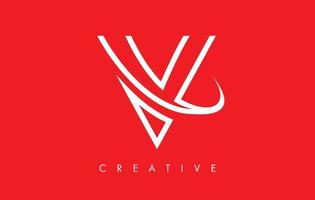 v brief ontwerp logo. letter v pictogram logo met moderne swoosh vector