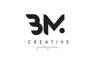 bm letter logo-ontwerp met creatieve moderne trendy typografie. vector