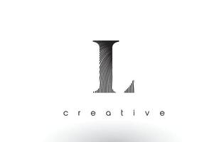 l logo-ontwerp met meerdere lijnen en zwart-witte kleuren. vector
