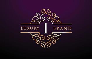 ik letter logo luxe.royal monogram ontwerp vector