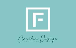 f letterpictogram ontwerp met creatieve moderne look en groenblauw achtergrond. vector