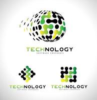 technologie logo. tech logo pictogram vector