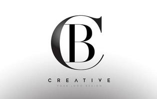 cb cb brief ontwerp logo logo pictogram concept met serif-lettertype en klassieke elegante stijl look vector