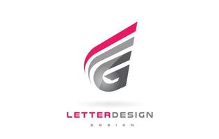 g brief logo ontwerp. futuristisch modern beletteringsconcept. vector