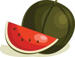 gezonde watermeloen fruit vectorillustratie vector