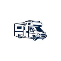 rv, camper illustratie vector