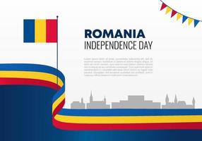 Roemenië Onafhankelijkheidsdag voor nationale viering op 1 december. vector