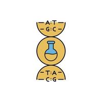 dna lab test medische pictogram vector