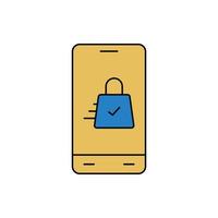 creatief mobiel veiligheidsslotpictogram vector