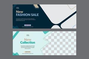 set van promotie mode verkoop banner sjabloon gratis vector