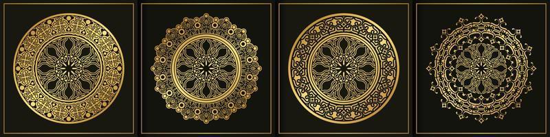 luxe mandala ontwerp collectie sjabloon vector