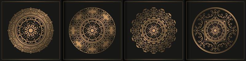 luxe mandala ontwerp collectie sjabloon vector