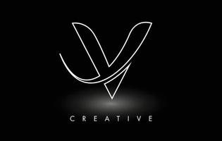 v brief ontwerp logo. letter v pictogram logo met moderne swoosh vector