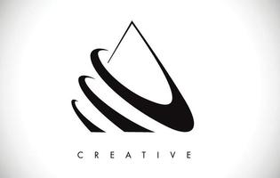 een brief modern trendy design logo. letter een pictogram-logo met modern monogram vector