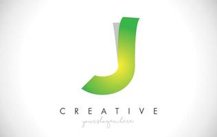 j brief ontwerp icoon met papier gesneden ontwerp vector logo afbeelding