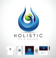 holistisch spa-logo. vector spa-logo ontwerp.