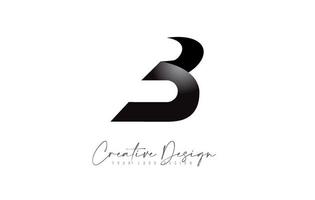 minimalistisch b-letterlogo-ontwerp met zwarte schone kleurenvector. vector