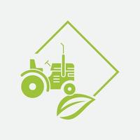 vector logo-ontwerp voor landbouw, agronomie, tarweboerderij, landbouwveld op het platteland, natuurlijke oogst