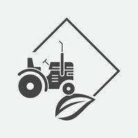 vector logo-ontwerp voor landbouw, agronomie, tarweboerderij, landbouwveld op het platteland, natuurlijke oogst