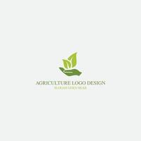 vector logo-ontwerp voor landbouw, agronomie, tarweboerderij, landbouwveld op het platteland, natuurlijke oogst