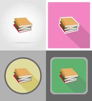 boek plat pictogrammen vector illustratie