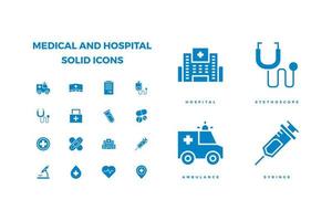 medisch en ziekenhuispictogram in solide stijl vector