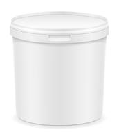 witte plastic container voor ijs of dessert vectorillustratie vector